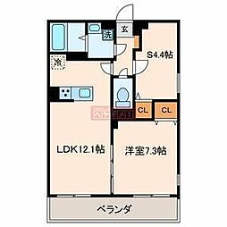 乾月 1SLDKの間取図画像