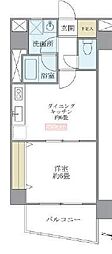 グリーンコート 1DKの間取図画像