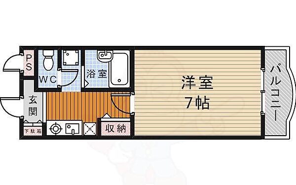 アッシュ宝塚 ｜兵庫県宝塚市山本中２丁目(賃貸マンション1K・1階・24.00㎡)の写真 その2