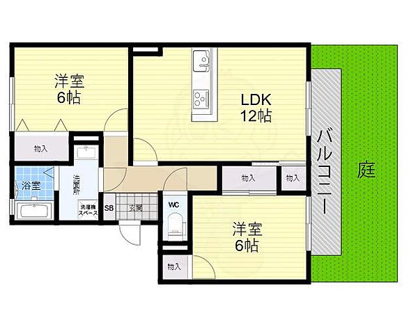 アビタシオン仁川2 103｜兵庫県宝塚市鹿塩１丁目(賃貸アパート1LDK・1階・58.34㎡)の写真 その2