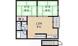 ハイツ末成 2LDKの間取図画像