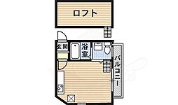 シティハウス高司 ワンルームの間取図画像