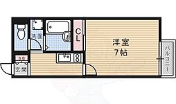 レオネクストめふ 1Kの間取図画像