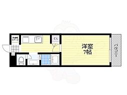 アッシュ宝塚 1Kの間取図画像
