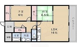 鈴彩館 2LDKの間取図画像