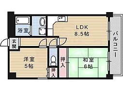 ラ・モーブ 2LDKの間取図画像