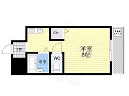 パッシーココ2 1Kの間取図画像