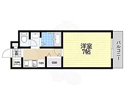 アッシュ宝塚 1Kの間取図画像