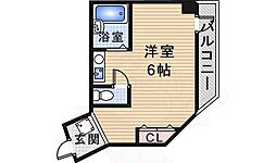 ハイツアルペン宝塚 ワンルームの間取図画像