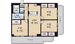 ハビタットセレッソ3 3LDKの間取図画像
