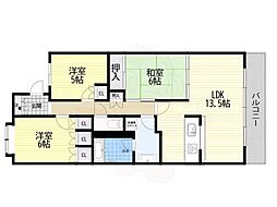 ラ・ビスタ宝塚レフィナス1番館 3LDKの間取図画像