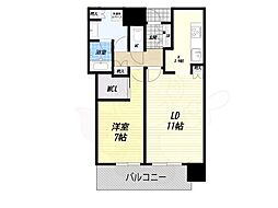 ジオタワー宝塚グランレジデンス The North 1LDKの間取図画像