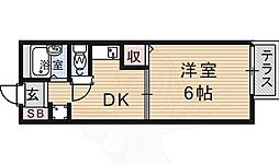 エステート小林 1Kの間取図画像
