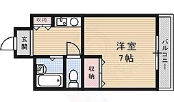 レオパレスドミール 1Kの間取図画像