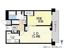 ジオタワー宝塚グランレジデンス The North 1LDKの間取図画像