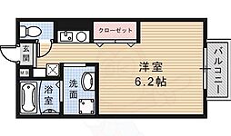 グリーンコート宝塚 1Kの間取図画像