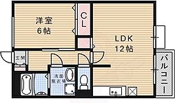 リード21 1LDKの間取図画像