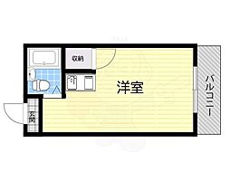 パティー下山口 1Kの間取図画像