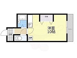 ジャルダン三田弐番館 ワンルームの間取図画像
