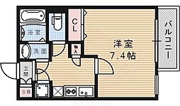RESIDIA甲東園 1Kの間取図画像