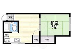昭和ハイツ 1DKの間取図画像
