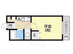 モモ仁川 1Kの間取図画像