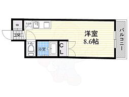 アミティ宝塚 ワンルームの間取図画像
