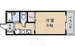 ジュネス仁川 1Kの間取図画像