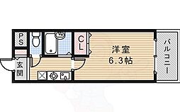イースガーデン 1Kの間取図画像