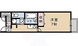 レオネクストCOMOIKE 1Kの間取図画像
