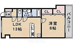 ローゼンハイムセブン 1LDKの間取図画像