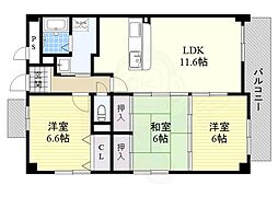 センチュリーコート宝塚弐番館 3LDKの間取図画像