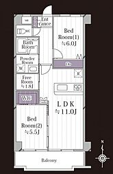ジョイフル多摩センター 2LDKの間取図画像