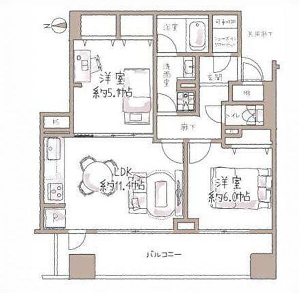 間取りを拡大表示