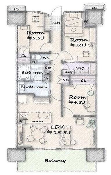 間取りを拡大表示