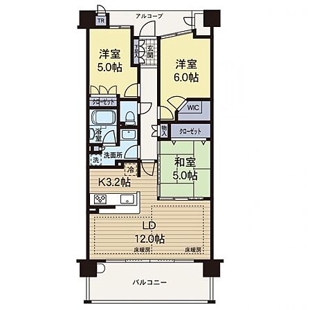 3LDK 間取り