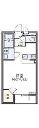 レオネクストMH2 1Kの間取図画像