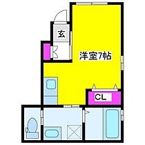 BLUE HOUSE～ブルーハウス～ 1-B ｜ 新潟県新潟市中央区天明町（賃貸アパート1R・1階・24.26㎡） その2