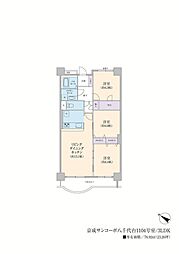 京成サンコーポ八千代台W棟 3SLDKの間取図画像