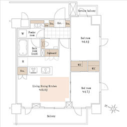 間取図画像 2LDK