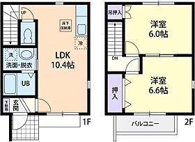 シャルマン 102 ｜ 茨城県下妻市高道祖31-1（賃貸アパート2LDK・2階・54.00㎡） その2