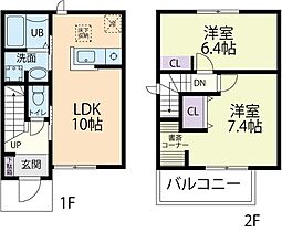 Rasen　Feld　II（ラーゼン　フェルト　II） 110 ｜ 茨城県下妻市長塚368-6（賃貸アパート2LDK・2階・55.00㎡） その2