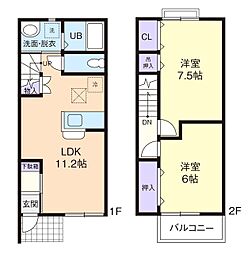 間取図画像 2LDK