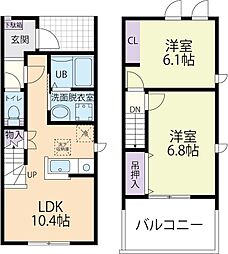 ルアナレジデンスA 2LDKの間取図画像