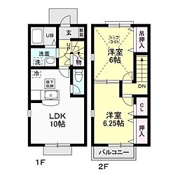 ウェントゥステラ 2LDKの間取図画像