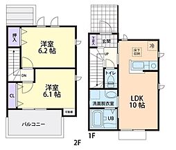 リバブリーズ 2LDKの間取図画像