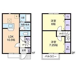シエール・ドゥラ 2LDKの間取図画像
