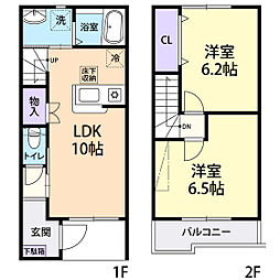 ウィルコート 2LDKの間取図画像