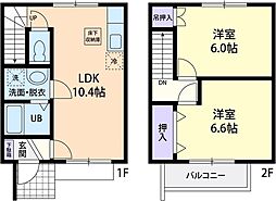 薫風 2LDKの間取図画像