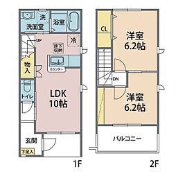 ダンデライオンB 2LDKの間取図画像